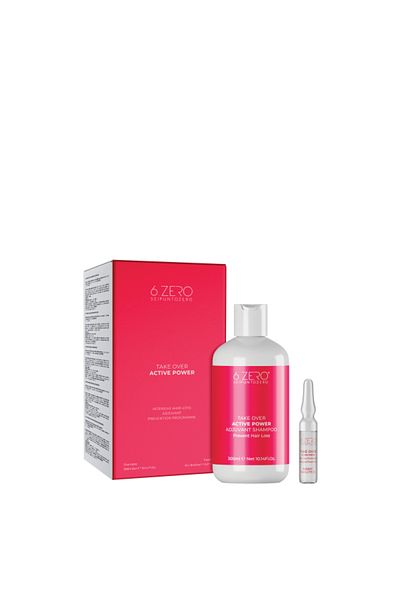 6.Zero Tratament Anticădere & Crestere Pentru Par, Kit Active Power , Șampon 300ml 10 Fiole X 8ml