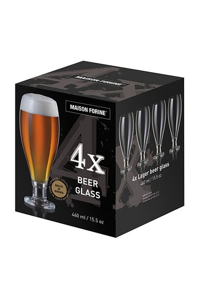 MAISON FORINE Set 4 pahare bere cu picior 460ml, Lager
