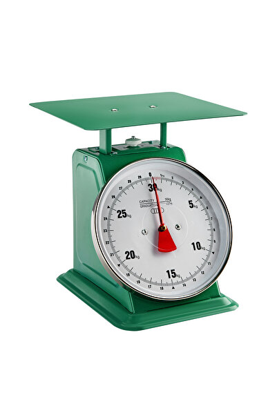 Lawazim 30kg Green Mechanical Kitchen Scale - Analog Dial Food Weighing for Home & Restaurant