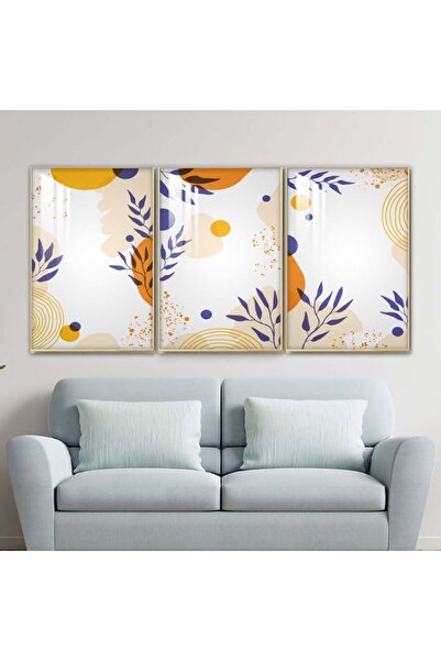 4gdran ثلاث لوحات جدارية خشبية مع برواز خشبي شامبين و طبقة من الاكريلك الشفاف