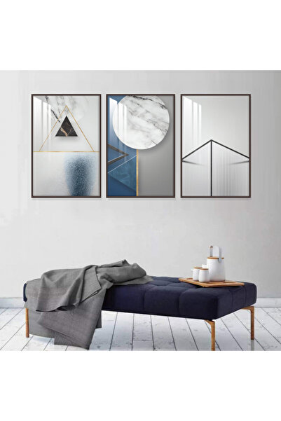 4gdran ثلاث لوحات جدارية خشبية مع برواز خشبي شامبين و طبقة من الاكريلك الشفاف