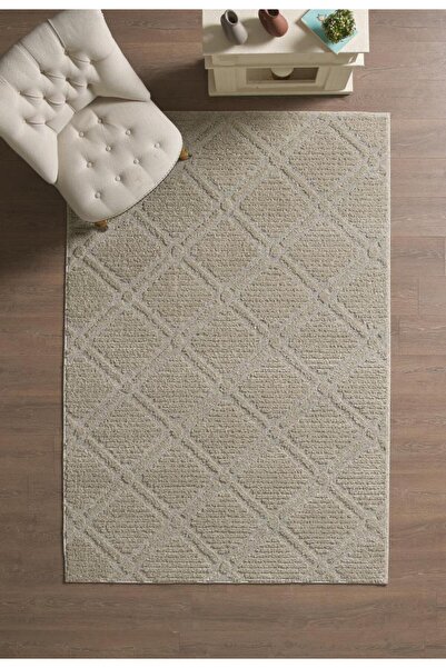 Red Halı İskandinav Dokuma Bukleli Bej Jüt Taban Halı Salon Mutfak Koridor Yolluk Modern Halı