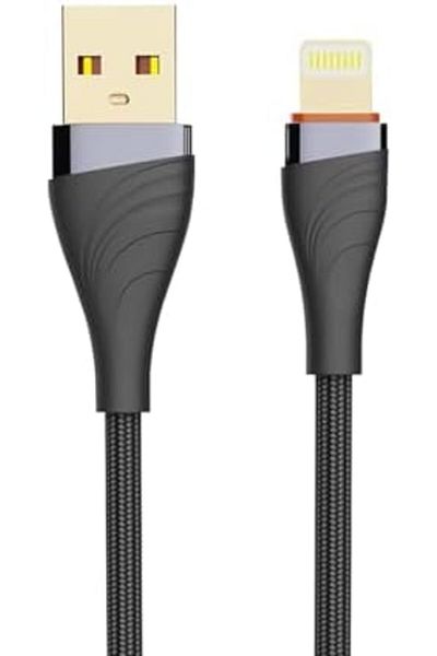 Glassology Braided Cable 30W USB to iPhone-Compatible 1m Fast Charging, Durable Design, Optimal Leng