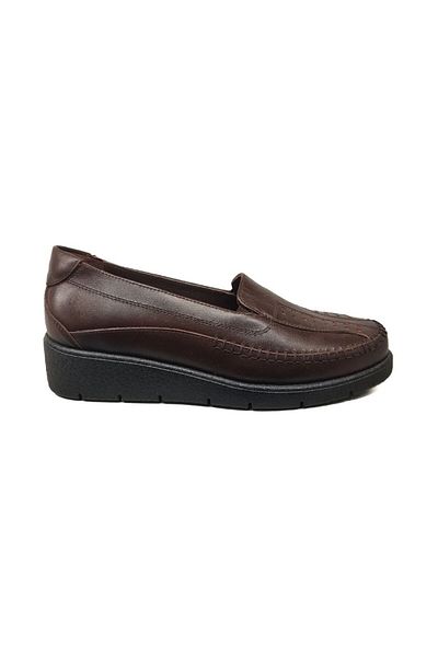 Öztürk Napa Shoes Women's Genuine Leather Compressed Foam Sole Comfortable Ultra Light Daily Wedge Heel Shoes