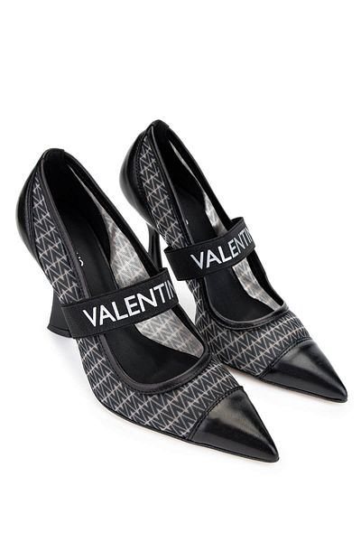 Mario Valentino Women's Leather & Textile Black High Heels