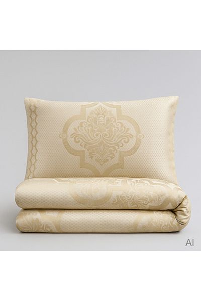 Pazar Home Bedding Bazaar Home Drake Jacquard 7 Piece King Bedspread - Dark Beige with Stitched Fill