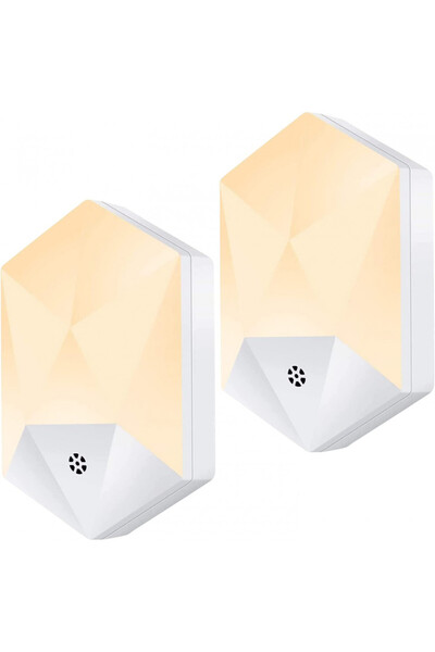 DANGZW Set de 2 lămpi cu senzor crepuscular DANGZW, LED, policarbonat, alb, 6...