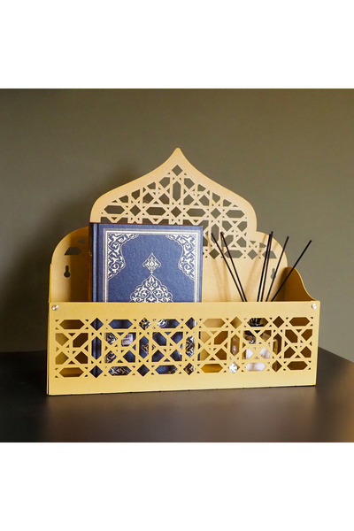 Wall Art İstanbul İslami Motifli Metal Duvar Organizeri – Seccade & Kur’an Ra...