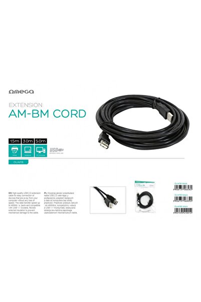 Omega Cablu Omega USB 2.0 EXTENSION CORD AM - AF 3M bulk 56839 - OUAFB3