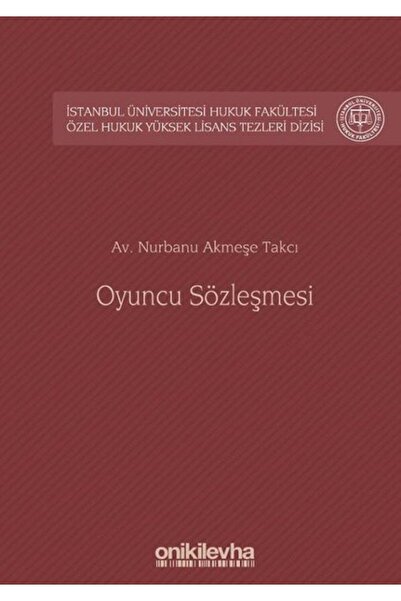 On İki Levha Yayıncılık Oyuncu Sözleşmesi (Ciltli)