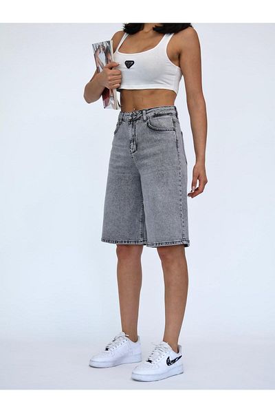 XBELLA DENİM Women's Short Midi Length Lycra
