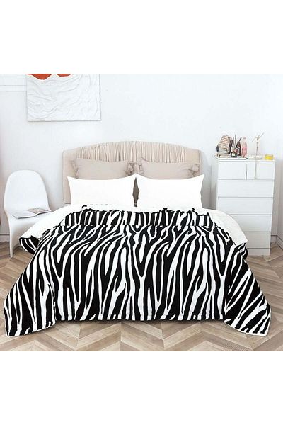 FIONNA.RO Cocolino Blanket With Fur - Zebra