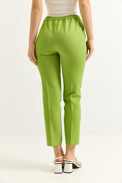 Raneel Kazançlı Alışveriş Elastic Waist Short Leg Double Crepe Trousers Light Green