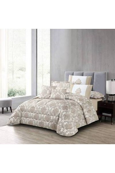 Pearrlla Valentini Jacquard Luxury 8 Piece King Size Bedspread with Stitched Filling