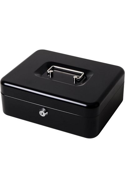 rexa Security Key Lock Cash Box Metal Money Box 25 x 20 x 9cm