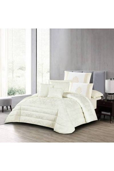 Pearrlla Valentini Jacquard Luxury 4 Piece Single Bedspread with Stitched Filling
