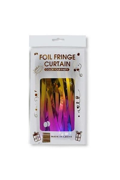 Le Mabelle Multi-Colored Shiny Fringe Curtain Party Ornament