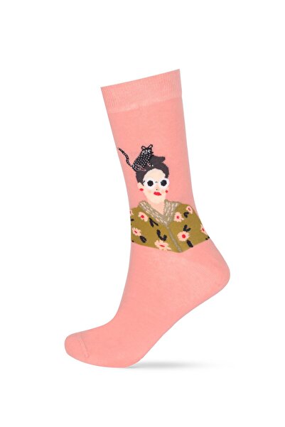 Katia&Bony Kadın Figürlü Soket Çorap Pembe