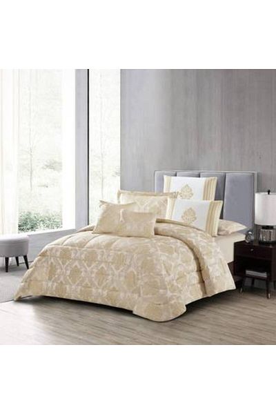 Pearrlla Valentini Jacquard Luxury 4 Piece Single Bedspread with Stitched Filling