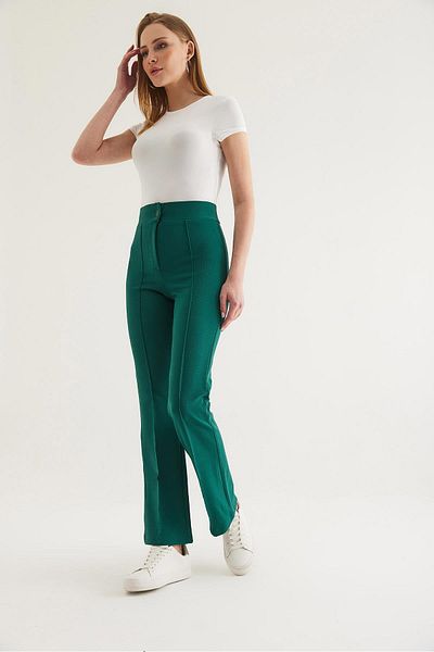 Raneel Kazançlı Alışveriş Yüksel Waist Crepe Trousers Green