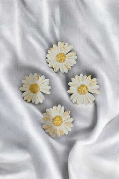 STELLA CANDLE WORKSHOP 4’lü Papatya Magnet , Buzdolabı Magneti