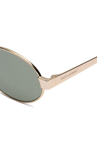 Saint Laurent Paris Sl 692 003 55-19 Women's Sunglasses – Gold Metal Frame, Green Matte Glass