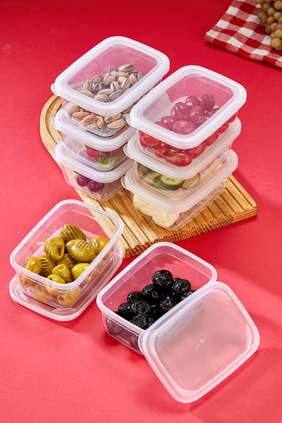 Mek life Pack of 8 380ml Breakfast Storage Container