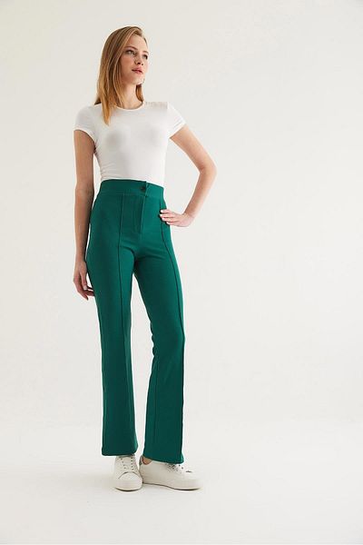 Raneel Kazançlı Alışveriş Yüksel Waist Crepe Trousers Green