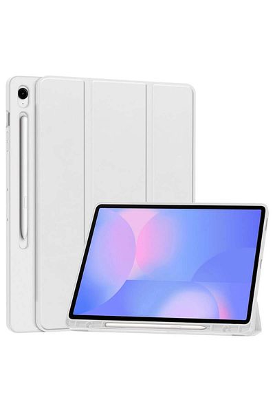 SKYDDAR INNOVATION Tablet case for Samsung Galaxy Tab S10 FE Plus, Pencil holder, Gray, sticker set