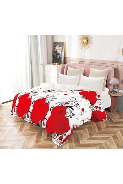 FIONNA.RO Cocolino Blanket With Fur - Roses