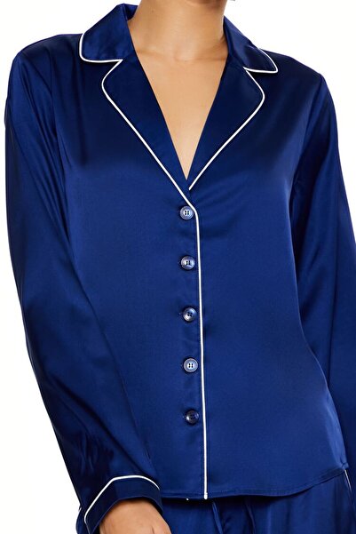 Forever 21 Şerit Detaylı Gömlek ve Şort Pijama Takımı