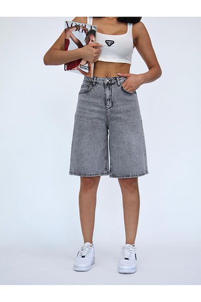 XBELLA DENİM Women's Short Midi Length Lycra
