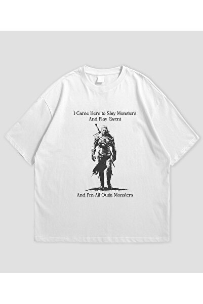 SVART WEAR Tricou oversize unisex cu imprimeu The Witcher