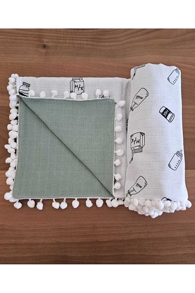 A&D HANDMADE Double Sided Muslin 100% Cotton Baby Multi-Purpose Blanket