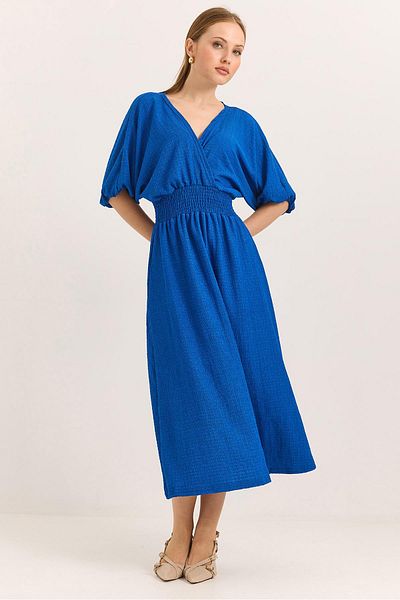 Raneel Kazançlı Alışveriş Buy Gipeli Double Breasted Collar Midi Dress Saks