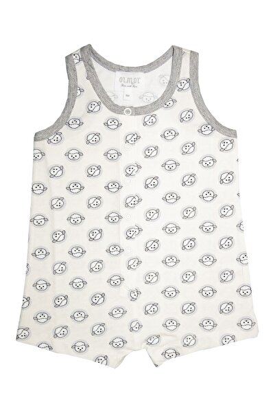 Ozmoz By Mukadder Özden Organic Lamb Printed Unisex Baby Rompers & Salopet