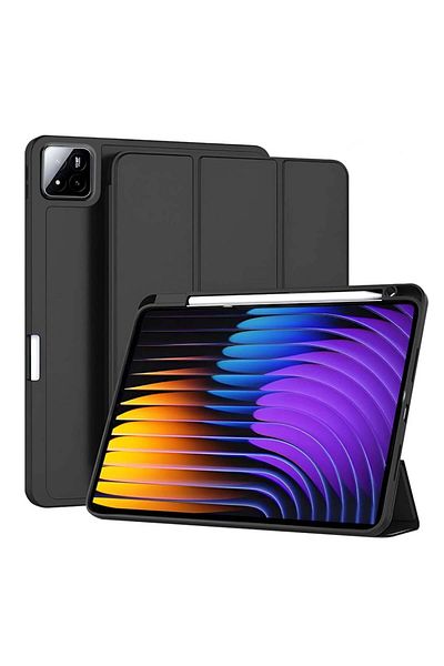 SKYDDAR INNOVATION Tablet case for Xiaomi Pad 7 / 7 Pro, Pencil holder, Sleep/Wake function, Flex, Black, sticker set