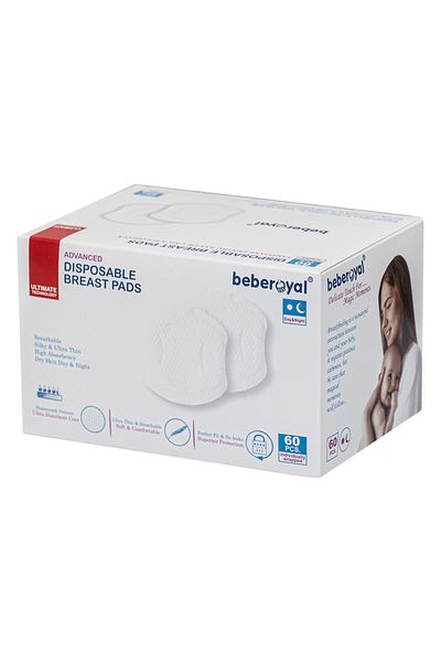Beberoyal Tampoane pentru san super absorbante ambalate individual, 60 bucati, BR