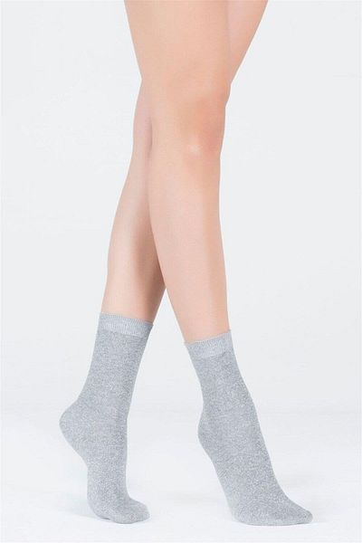 Katia&Bony Women's Shine Socks Silver
