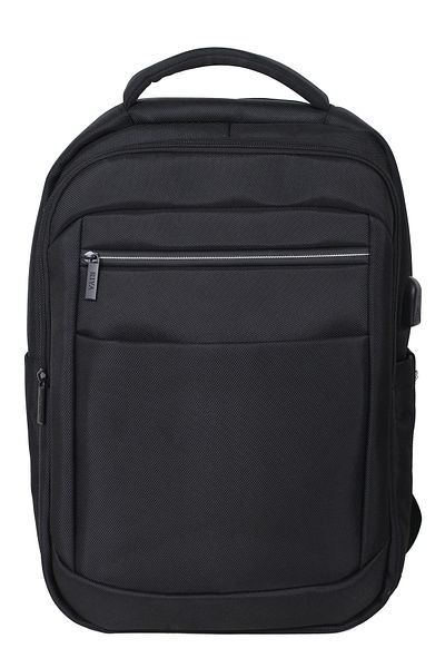 RIYA Laptop Backpack with USB Port - Waterproof Travel School Bag for Men Women - Black Unisex