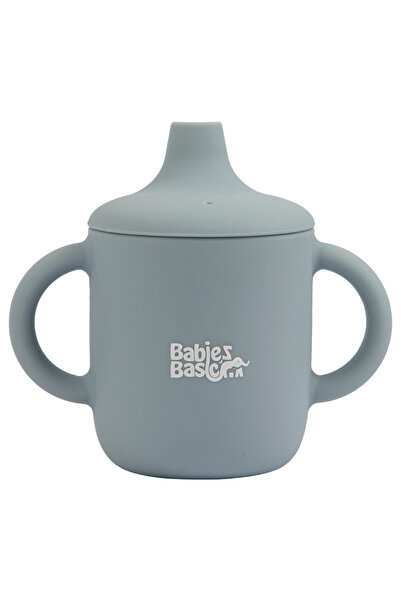 Babies Basic Stage 1 Silicone Trainer Cup with handles for Babies, Blue
