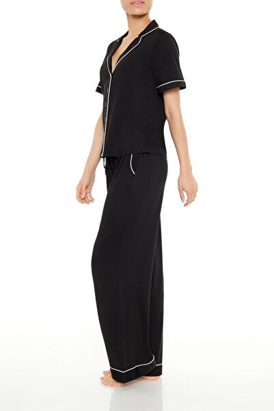 Forever 21 Şerif Detaylı Gömlek ve Pijama Altı Takımı
