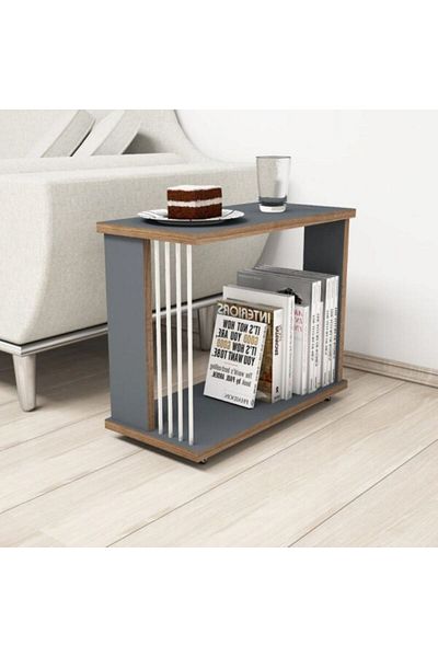 Modella Negro anthracite grey side coffee table
