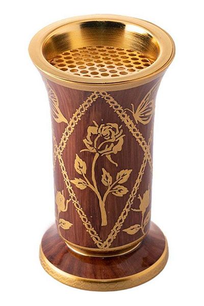 Byblos Multipurpose Decorative Incense Burner Brown 28 x 19 x 15 cm