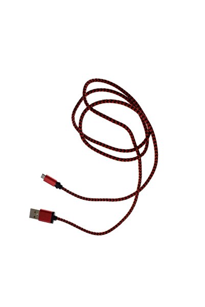 OEM Cablu USB 2.0 microUSB,invelis textil,120cm,rosu cu negru