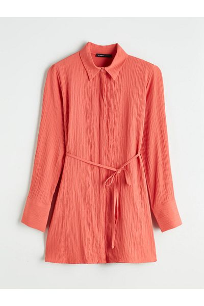 LC Waikiki Lcw Textured Women's Shirt Tunic Fast Fashion