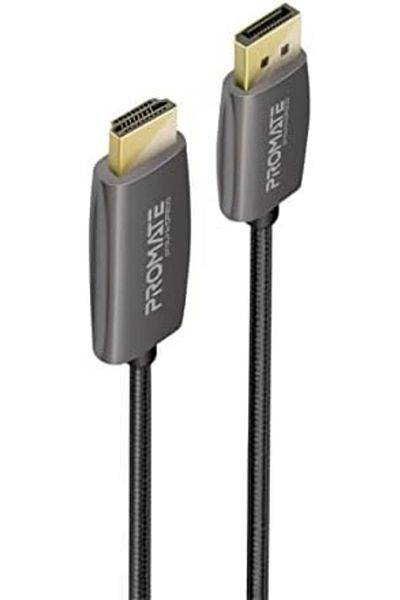 Promate DisplayPort to HDTV Monitor Cable, UHD 4K@60Hz DP to HDMI Video Display Cord with Gold Plate