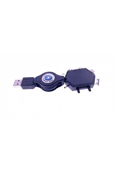 OEM Retractable USB cable kit with 6 in 1 multifunctional adapter