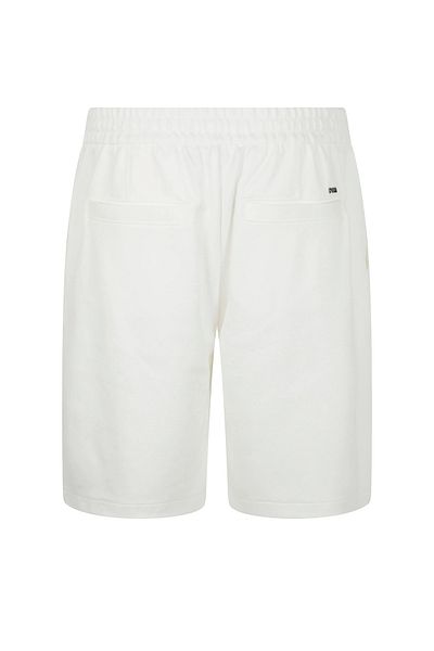 Emporio Armani Men's Waist Tie Short Length Pocket Detail Woven Fabric Cotton White Shorts Em001112 Af13488-U0003