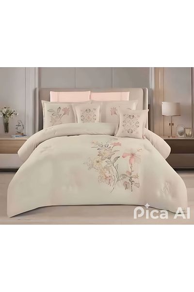 XI DUO A luxurious king-size double bed sheet set, made of microfiber, to give you comfort and elegance in your room, measuring 240*260 cm.